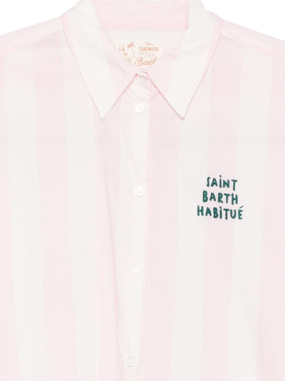 Camicia per donna MC2 Saint Barth multicolore con design a righe - Rubino Kids