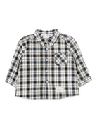Camicia per neonato Bonpoint bianco con motivo a quadri - Rubino Kids