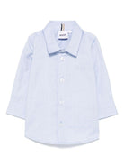 Camicia per neonato Boss Kids azzurro con logo ricamato - Rubino Kids
