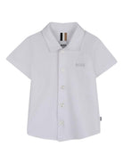 Camicia per neonato BOSS Kidswear bianca a maniche corte - Rubino Kids