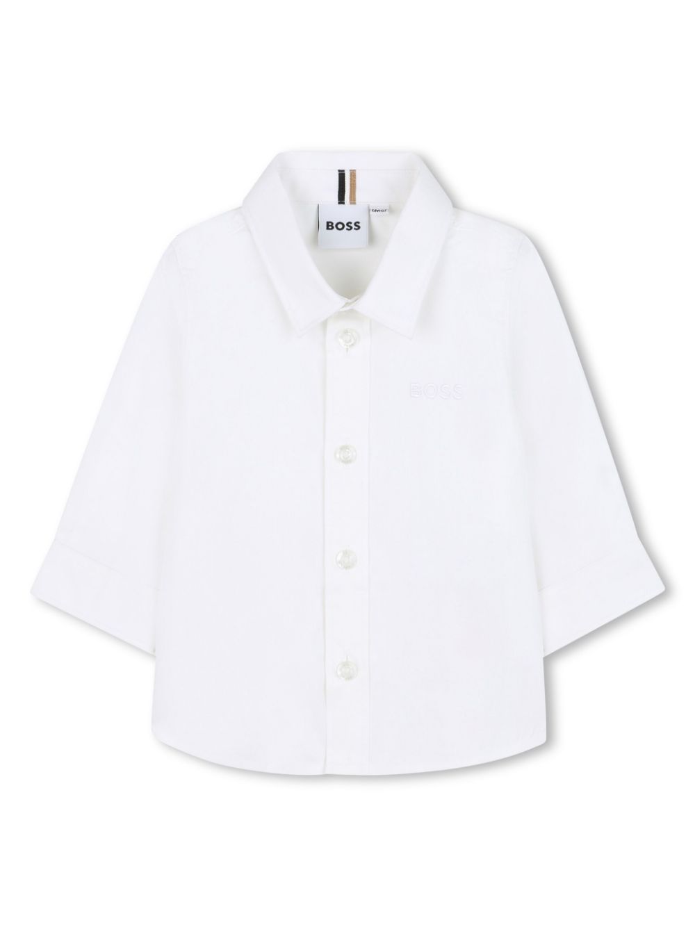 Camicia per neonato Boss Kidswear bianco con chiusura frontale con bottoni - Rubino Kids