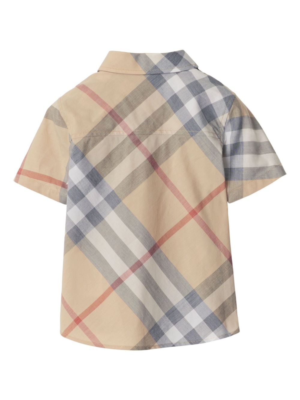 Camicia per neonato Burberry Kids beige con motivo a quadri - Rubino Kids