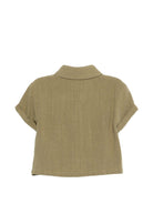 Camicia per neonato Donsje verde con design a colletto - Rubino Kids