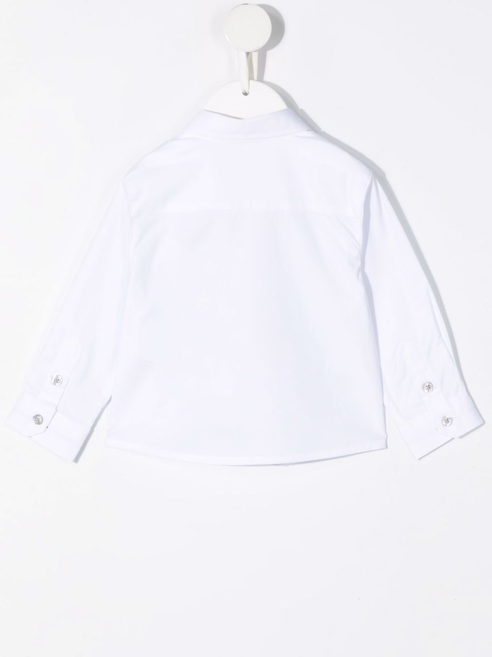 Camicia per neonato Emporio Armani Kids bianco con logo con colletto a punta - Rubino Kids