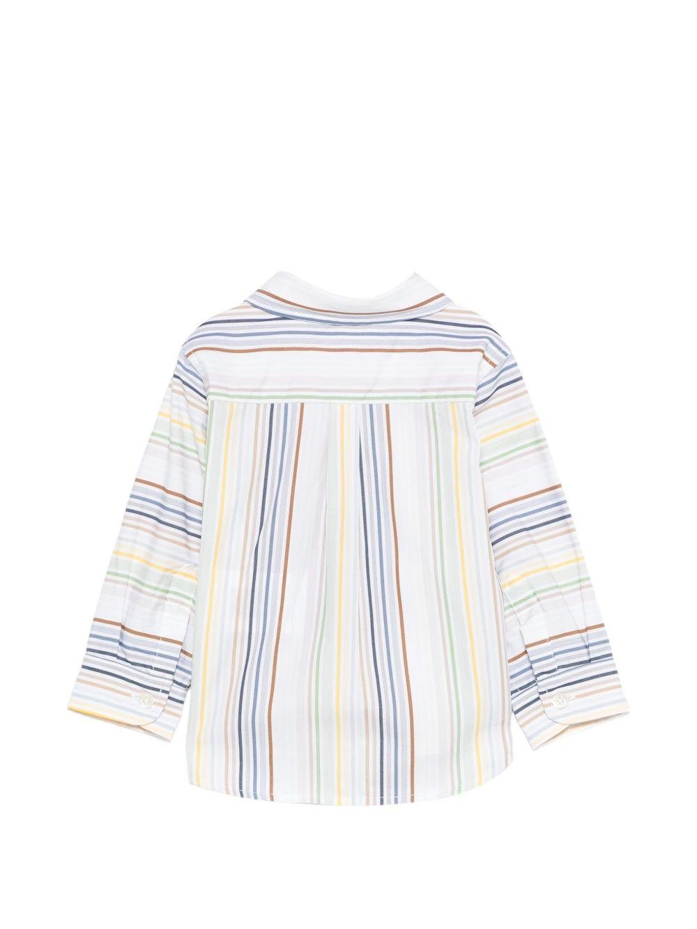 Camicia per neonato Etro kids bianca con motivo a righe - Rubino Kids