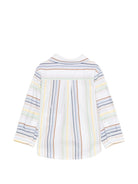 Camicia per neonato Etro kids bianca con motivo a righe - Rubino Kids