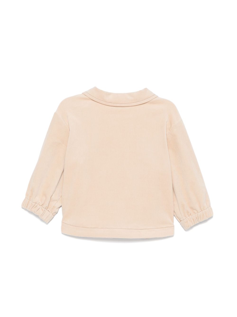 Camicia per neonato Fendi Kids beige con tasca logata - Rubino Kids