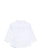 Camicia per neonato Moschino Kids bianca con Teddy Bear ricamato sul davanti - Rubino Kids