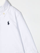 Camicia per neonato POLO RALPH LAUREN KIDS bianco con ricamo - Rubino Kids