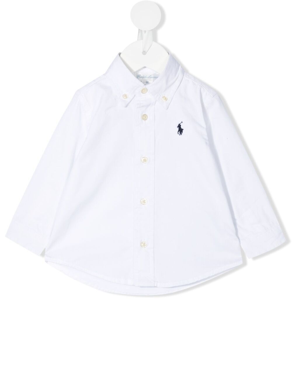 Camicia per neonato POLO RALPH LAUREN KIDS bianco con ricamo - Rubino Kids