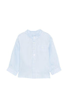 Camicia per neonato Tartine Et Chocolat azzurra con taschino sul petto - Rubino Kids