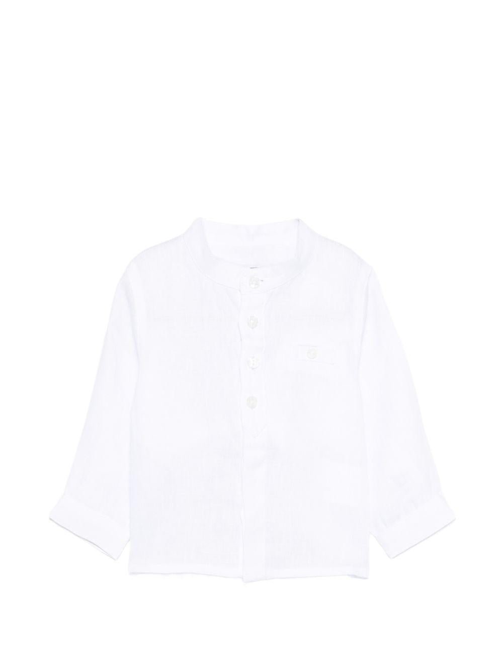Camicia per neonato Tartine Et Chocolat bianca con colletto alla coreana - Rubino Kids