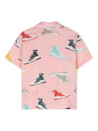 Camicia stampa sneakers - Rubino Kids