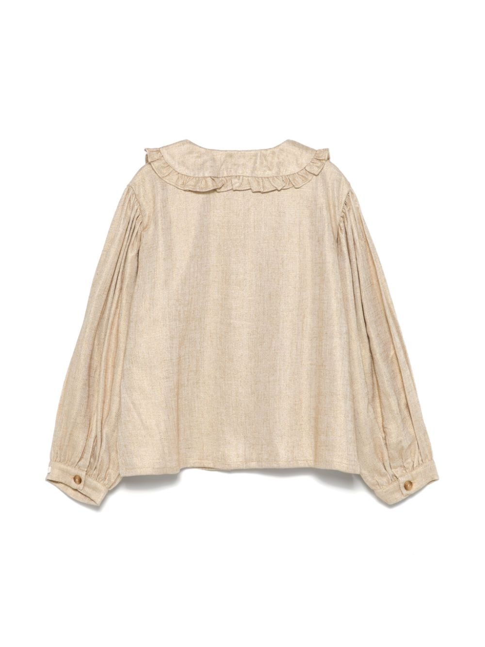 Camicia Suzei per bambina Donsje beige con tessuto mosso - Rubino Kids