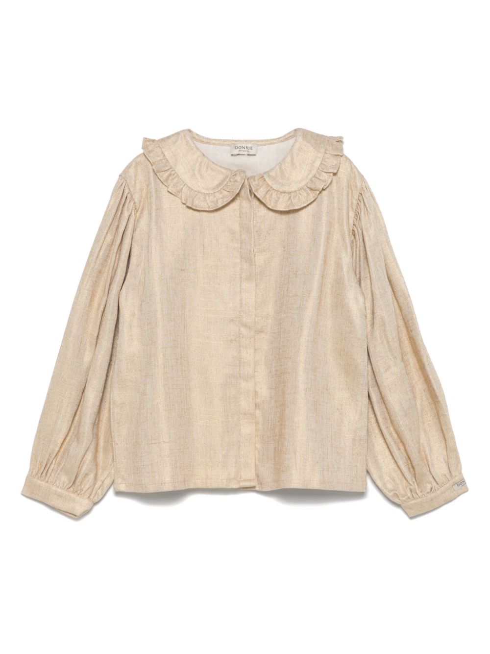 Camicia Suzei per bambina Donsje beige con tessuto mosso - Rubino Kids