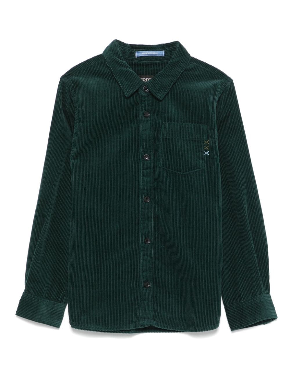 Camicia verde per bambino di velluto a coste Scotch & Soda - Rubino Kids