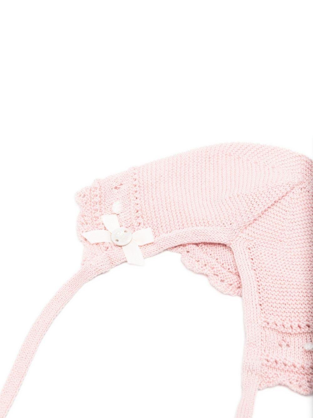 Cappello Allegra per neonata Paz Rodriguez rosa con chiusura con laccio - Rubino Kids