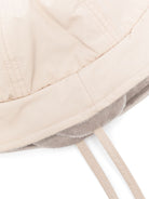 Cappello bucket con logo gommato per bambino K - Way Kids beige con laccetti con nodo - Rubino Kids