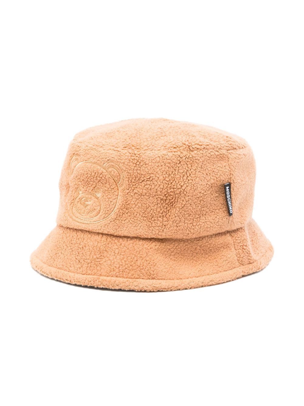 Cappello bucket Leo Teddy per bambino Moschino Kids beige con design pull on - Rubino Kids