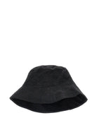 Cappello bucket per bambina Monnalisa nero con motivo a fiori - Rubino Kids