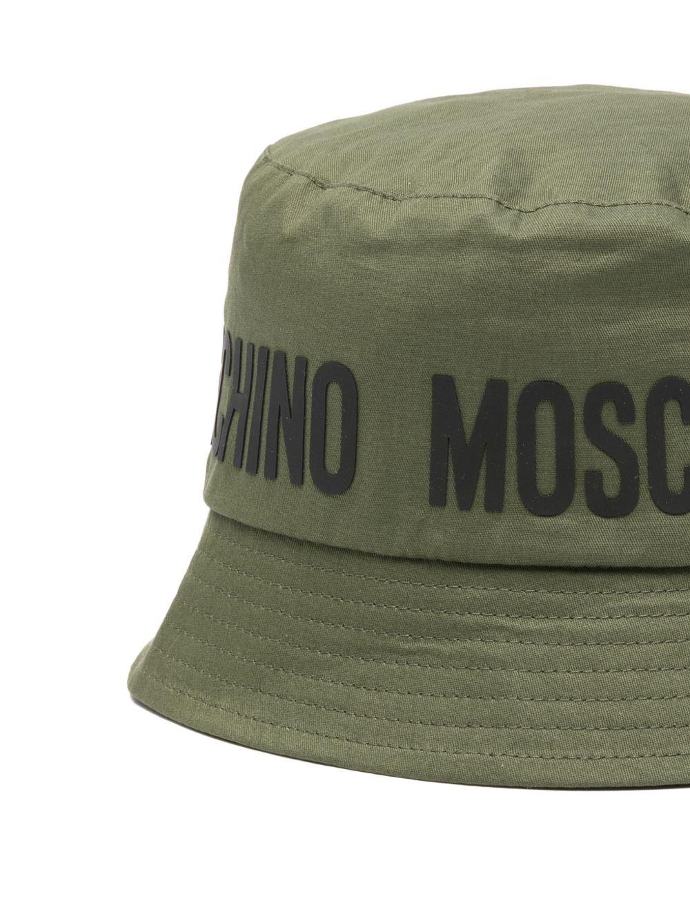 Cappello bucket per bambini Moschino Kids verde con logo - Rubino Kids