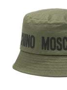 Cappello bucket per bambini Moschino Kids verde con logo - Rubino Kids