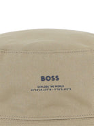 Cappello bucket per bambino Boss Kids beige con logo - Rubino Kids