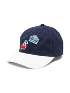 Cappello con logo - patch per neonato Bonpoint blu con visiera curva - Rubino Kids