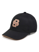 Cappello da baseball con ricamo per bambino BOSS Kidswear nero con tesa curva - Rubino Kids