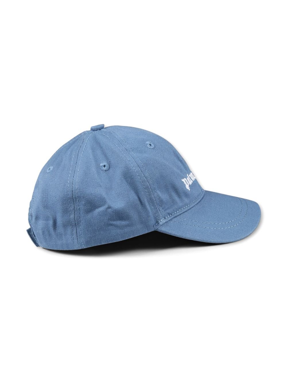 Cappello da baseball con ricamo per bambino Palm Angels Kids azzurro con tesa curva - Rubino Kids