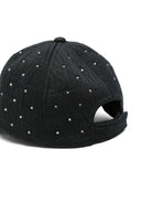 Cappello da baseball con strass per bambina Moschino Kids nero con tesa curva - Rubino Kids