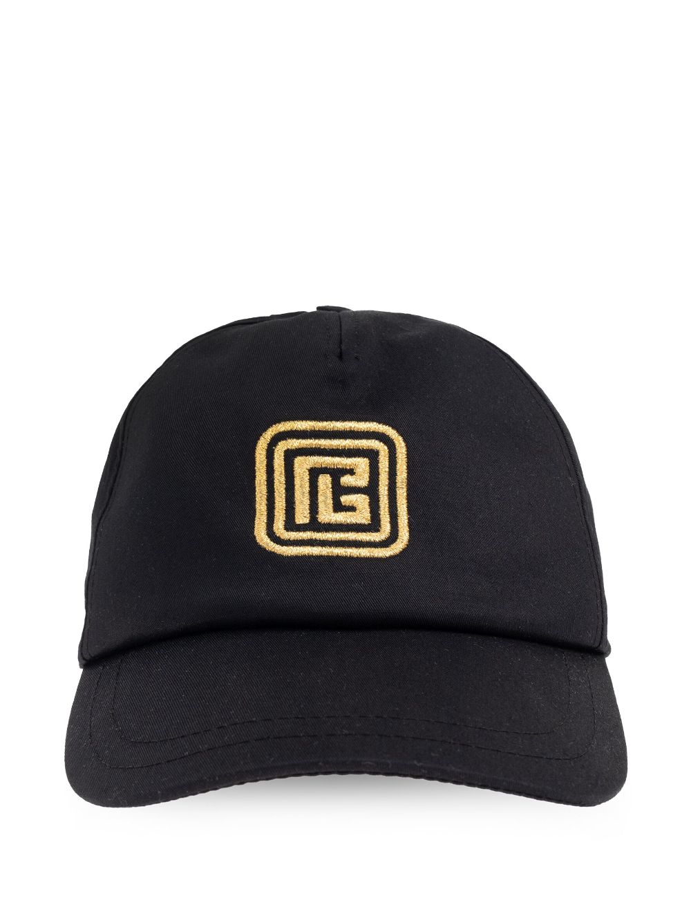 Cappello da baseball per bambino Balmain Kids nero con ricamo color oro - Rubino Kids