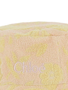 Cappello da pescatore per bambina Chloé Kids beige con stampa floreale - Rubino Kids