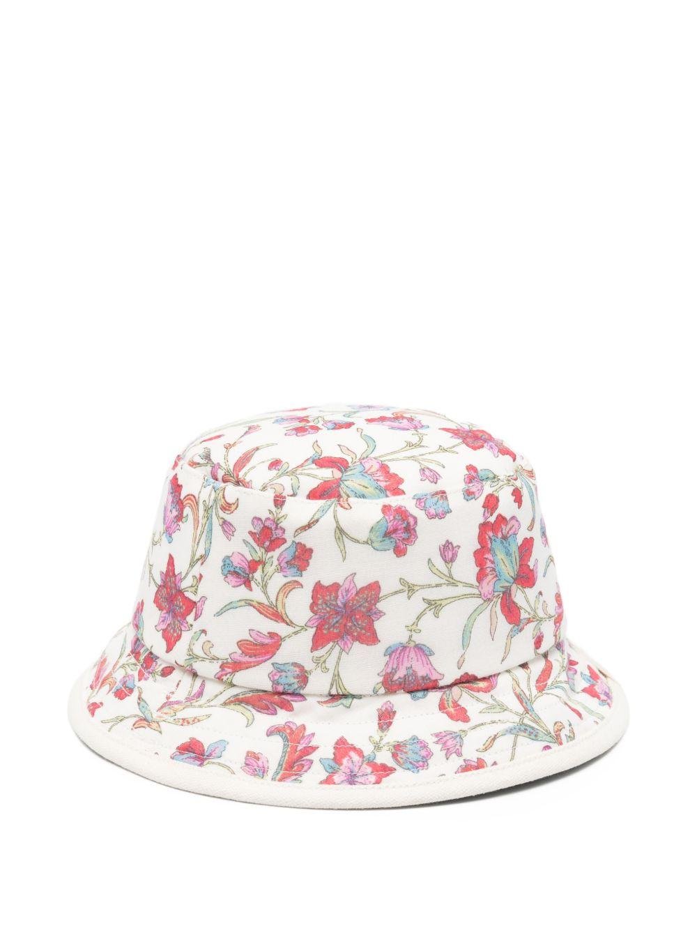 Cappello Lajik per neonata Louise Misha Kids bianco con stampa a fiori - Rubino Kids