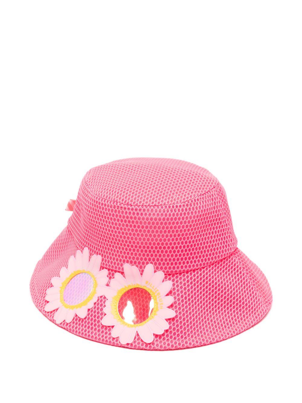 Cappello per bambina Billieblush rosa decorazione a fiori - Rubino Kids