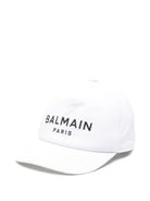 Cappello per bambini Balmain Kids bianco con logo - Rubino Kids