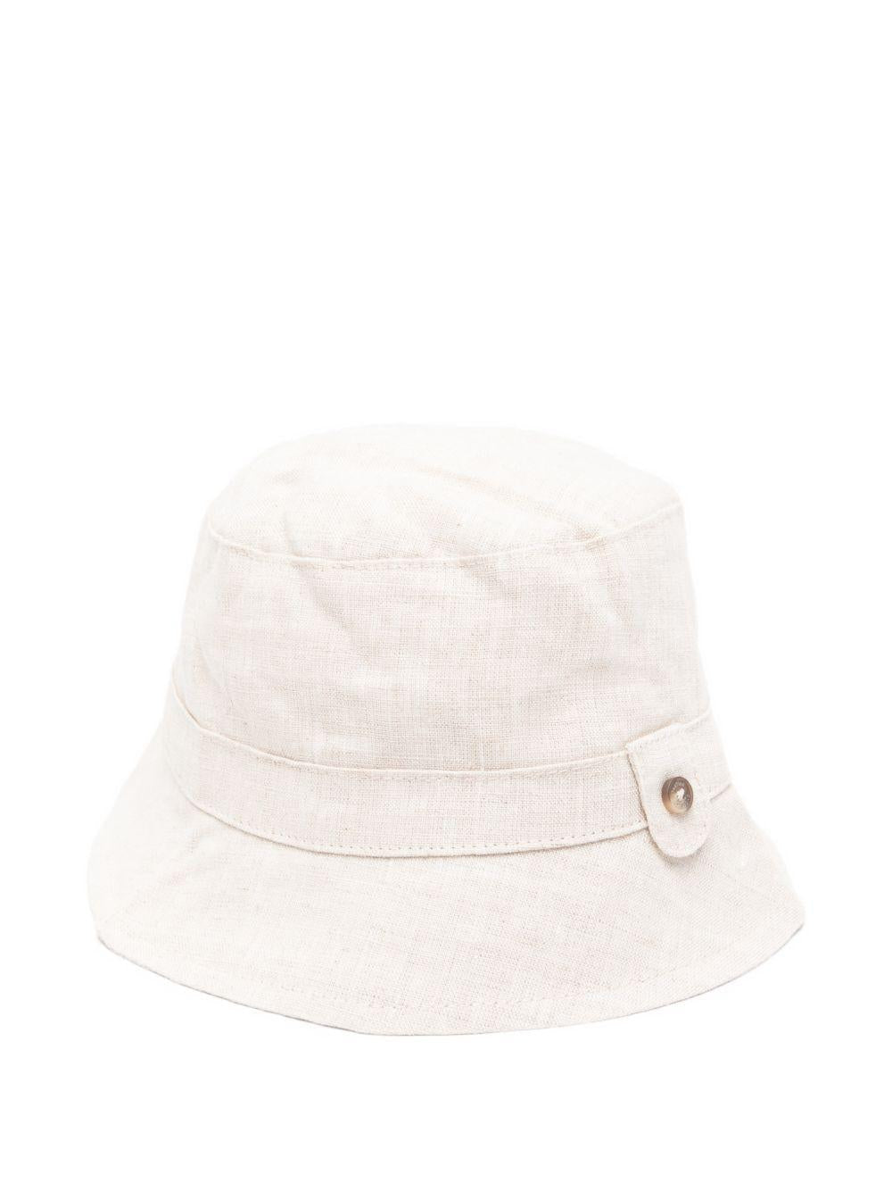 Cappello per bambini Tarine & Chocolat beige con bottone - Rubino Kids