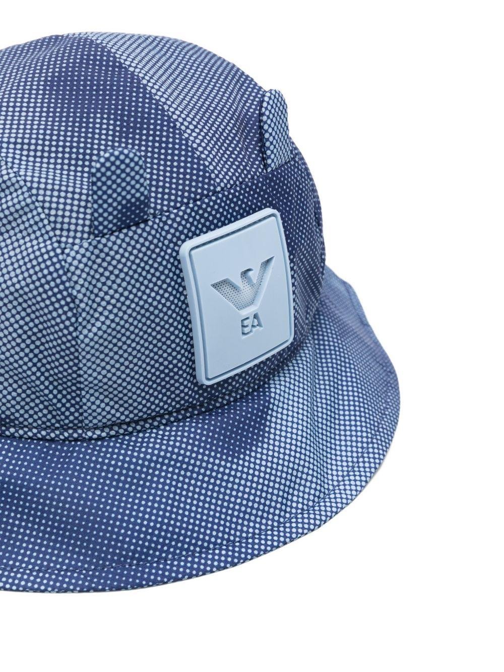 Cappello per bambino Emporio Armani Kids blu con trama a pois - Rubino Kids