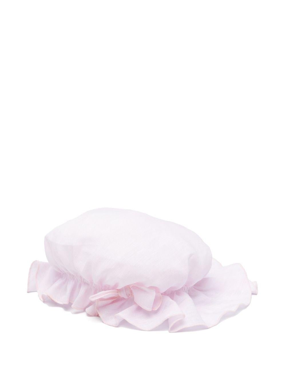 Cappello per neonata La Stupenderia rosa con fascia elasticizzata e corona piatta - Rubino Kids