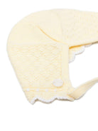 Cappello per neonata Paz Rodriguez giallo con bordo a smerlo - Rubino Kids