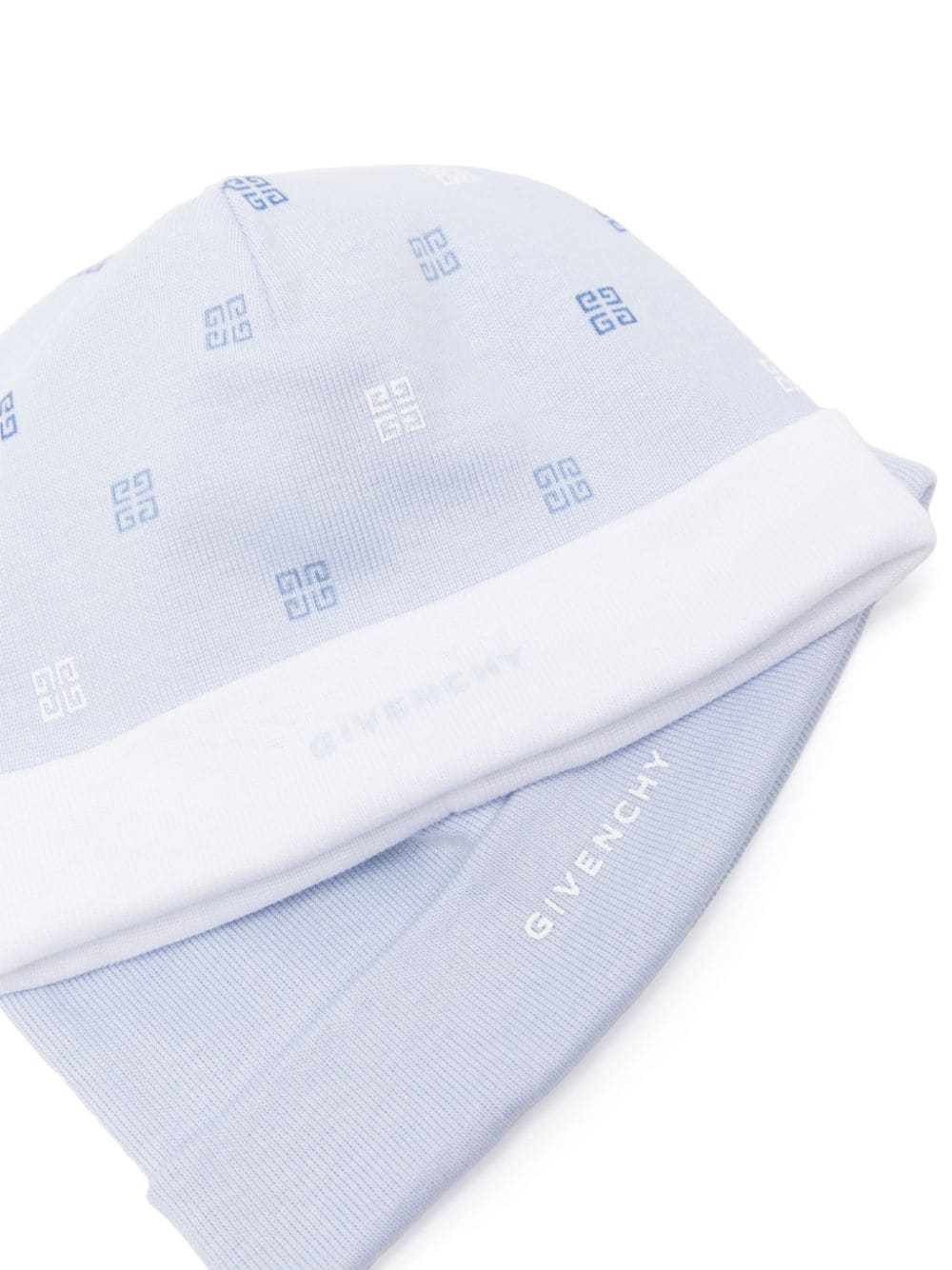 Cappello per neonato Givenchy Kids azzurro con stampa (set di 2) - Rubino Kids