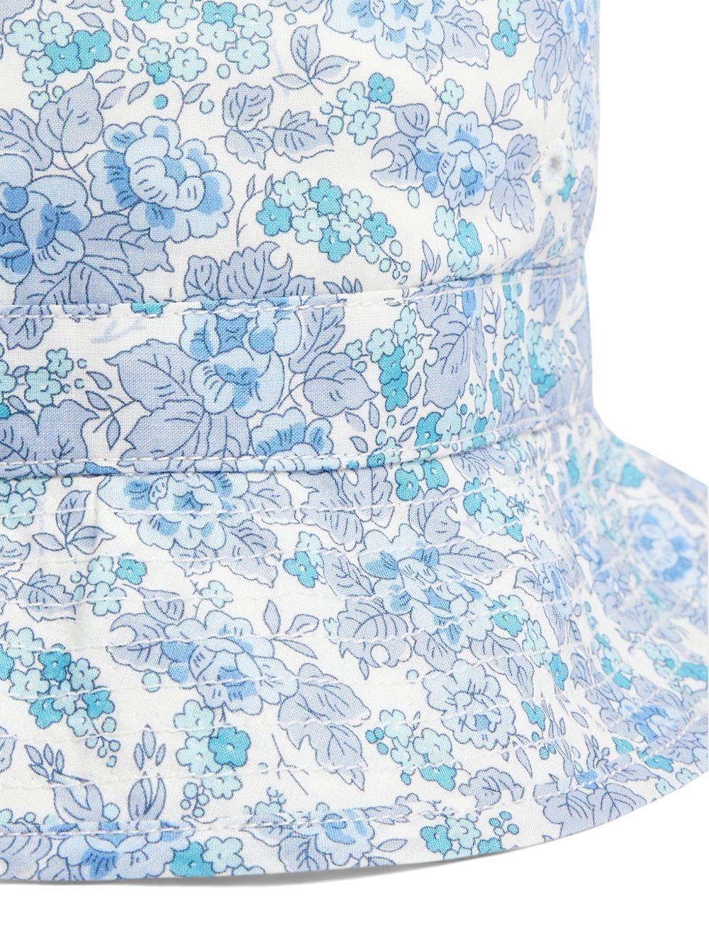 Cappello Piob per neonato Bonpoint blu con stampa a fiori - Rubino Kids