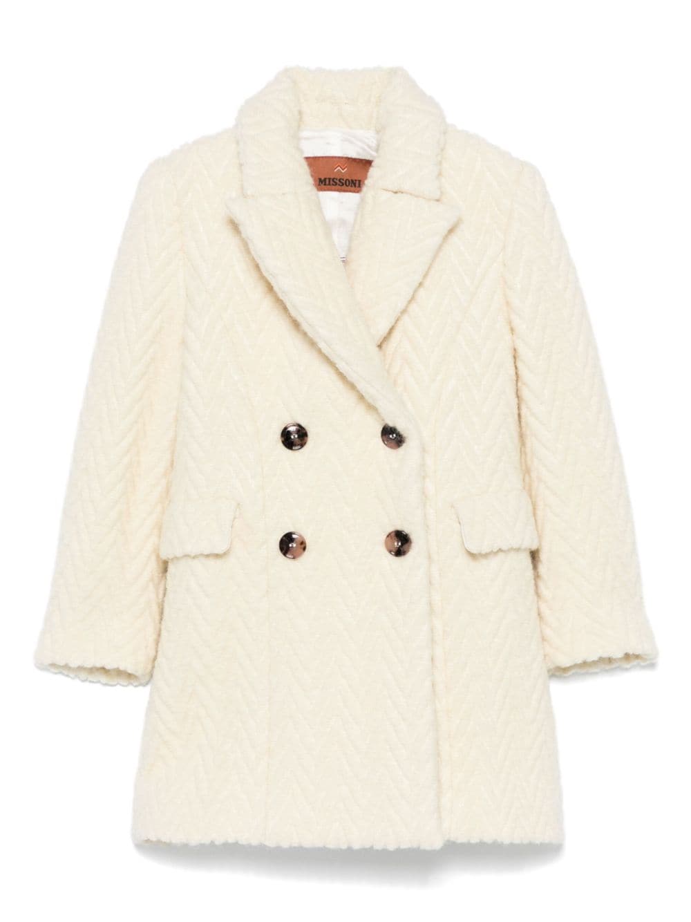 Cappotto beige per bambina con motivo a zigzag Missoni Kids - Rubino Kids