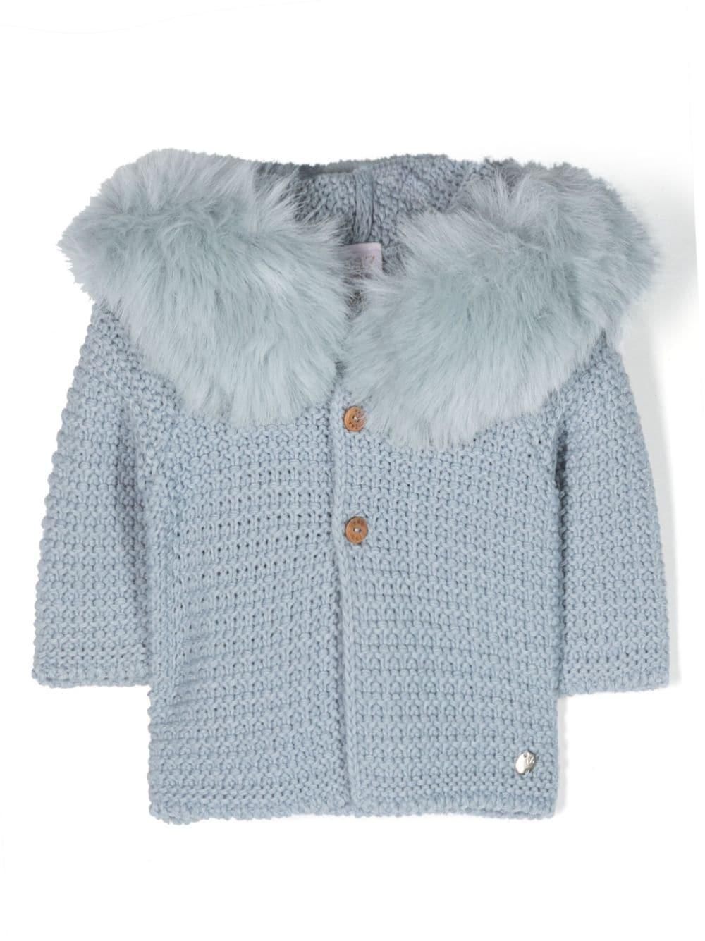 Cappotto con cappuccio Bambalina per neonato Paz Rodriguez blu co orlo dritto - Rubino Kids