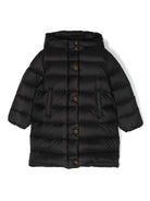 Cappotto con cappuccio e patch logo - Rubino Kids