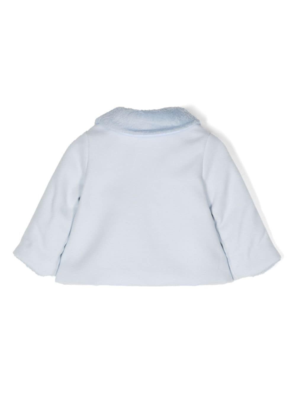 Cappotto con cappuccio per neonata La Stupenderia azzurro con orlo dritto - Rubino Kids