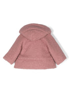 Cappotto con cappuccio per neonata La Stupenderia rosa con orlo dritto - Rubino Kids