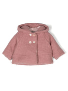 Cappotto con cappuccio per neonata La Stupenderia rosa con orlo dritto - Rubino Kids