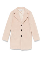 Cappotto con effetto spazzolato per bambino Paolo Pecora Kids beige con revers classici - Rubino Kids