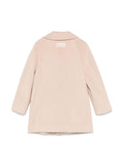 Cappotto con effetto spazzolato per bambino Paolo Pecora Kids beige con revers classici - Rubino Kids